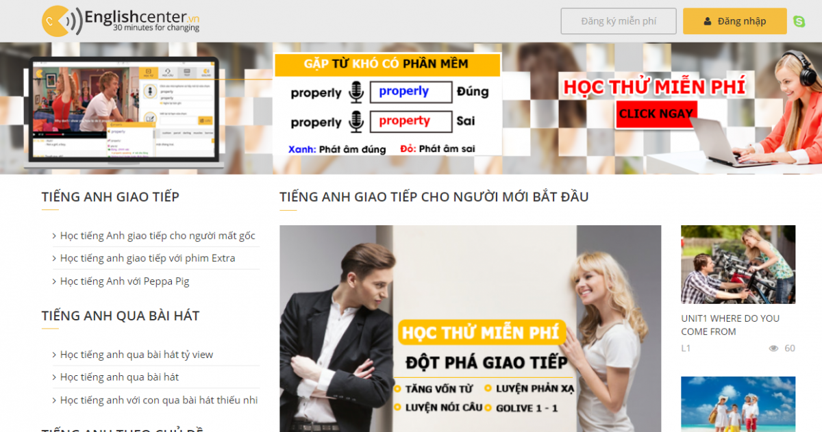 Thiết kế website học trục tuyến cho các mô hình website đào tạo trên internet